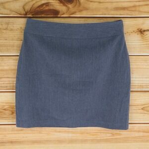 Fashion Bug Short Pencil Skirt Womens 12 Gray Polyester Stretch Career Business